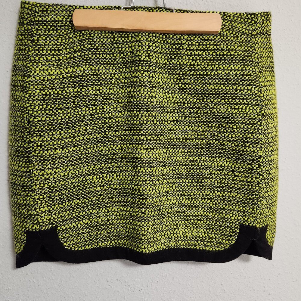 J Crew Neon Textured Mini Skirt Size 4